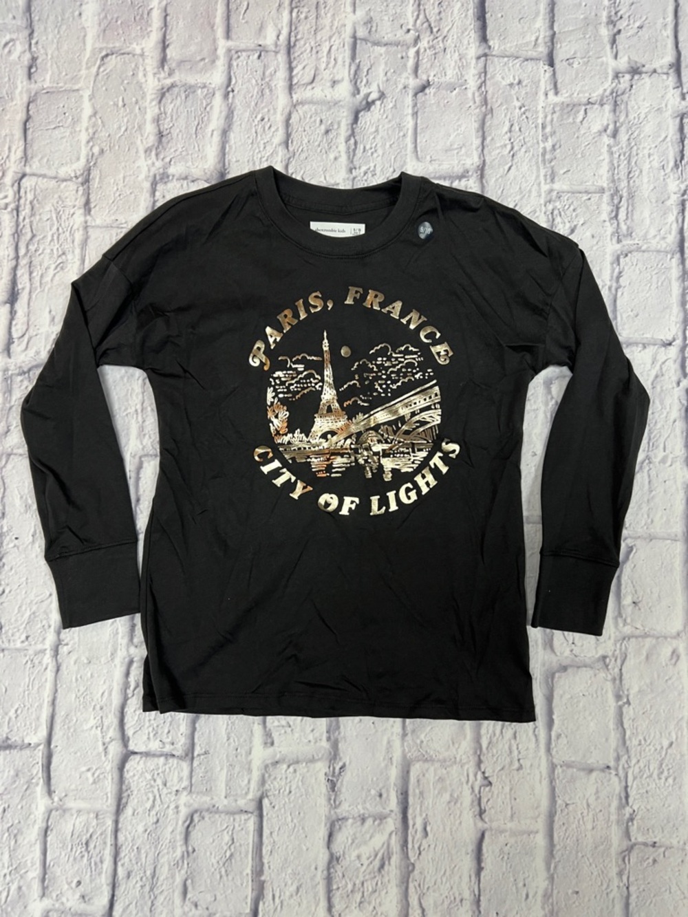 abercrombie kids Black Crewneck Tee